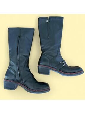 Vintage Pollini Way-Out 90s Moto Style Boots